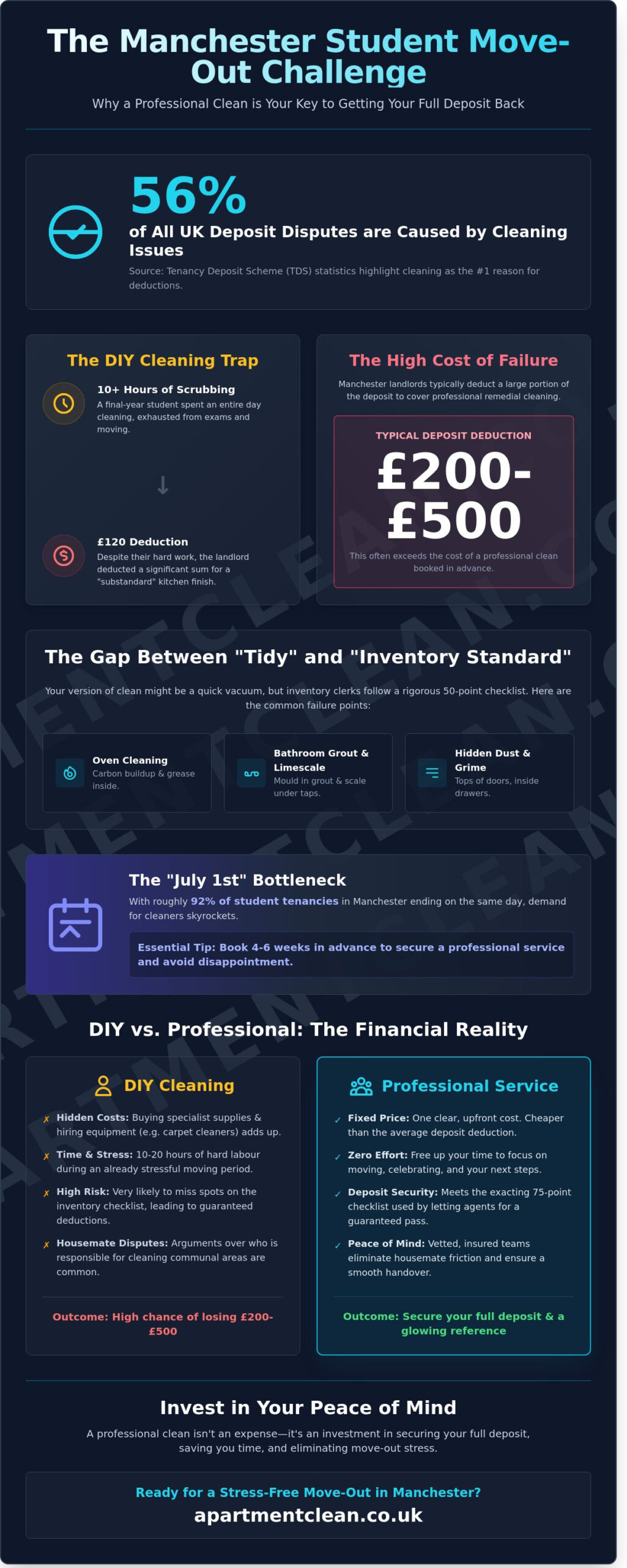 Professional Student Accommodation Cleaning in Manchester: Secure Your Deposit