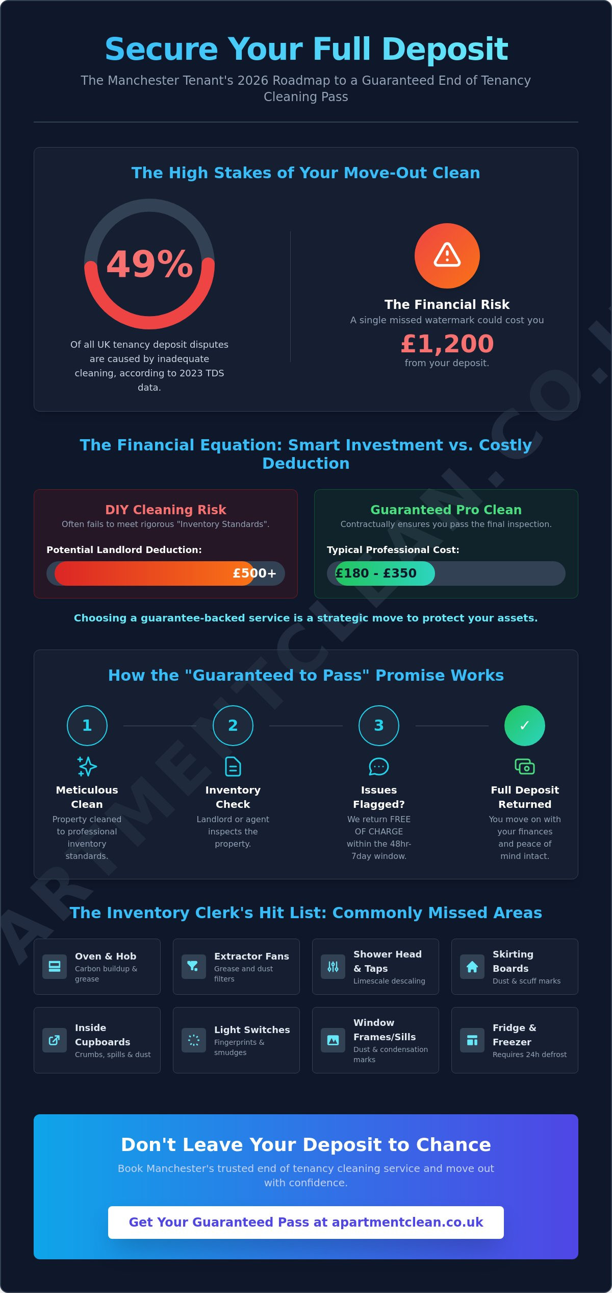 End of Tenancy Cleaning Guarantee Pass Manchester: The 2026 Deposit Recovery Checklist