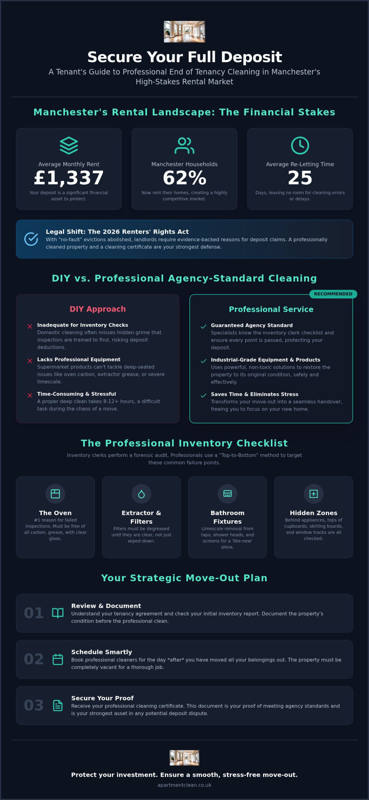 Manchester End of Tenancy Cleaning: The 2026 Guide to a Guaranteed Deposit Refund
