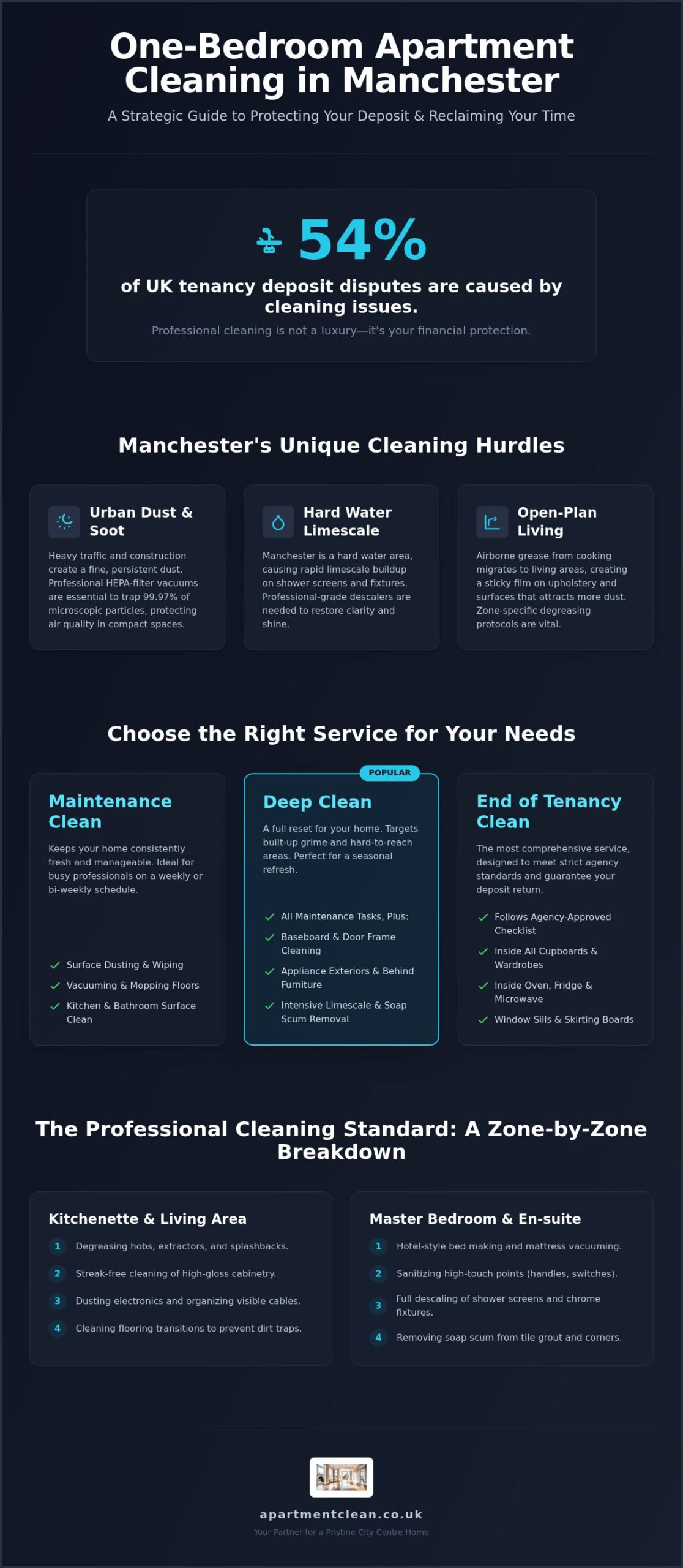 One Bedroom Apartment Cleaning Manchester: The 2026 Premium Service Guide