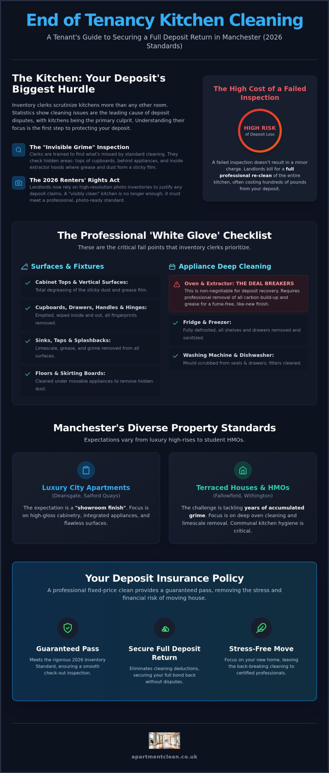 End of Tenancy Kitchen Cleaning Manchester: The 2026 Deposit Recovery Guide